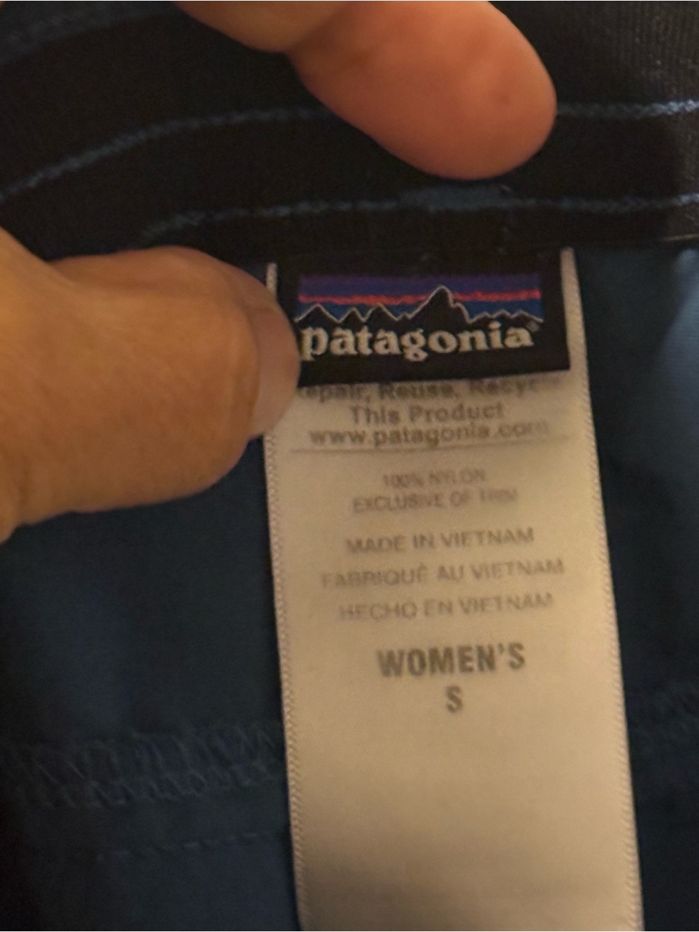 Patagonia Women’s Baggies Shorts Small Blue Teal 5” Nylon Hiking Outdoor SP16 - Picture 7 of 8
